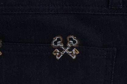 Dolce & Gabbana Elegant Embroidered Slim Fit Denim Jeans Dolce & Gabbana