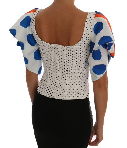 Dolce & Gabbana Elegant Polka Dot Bustier Top Dolce & Gabbana