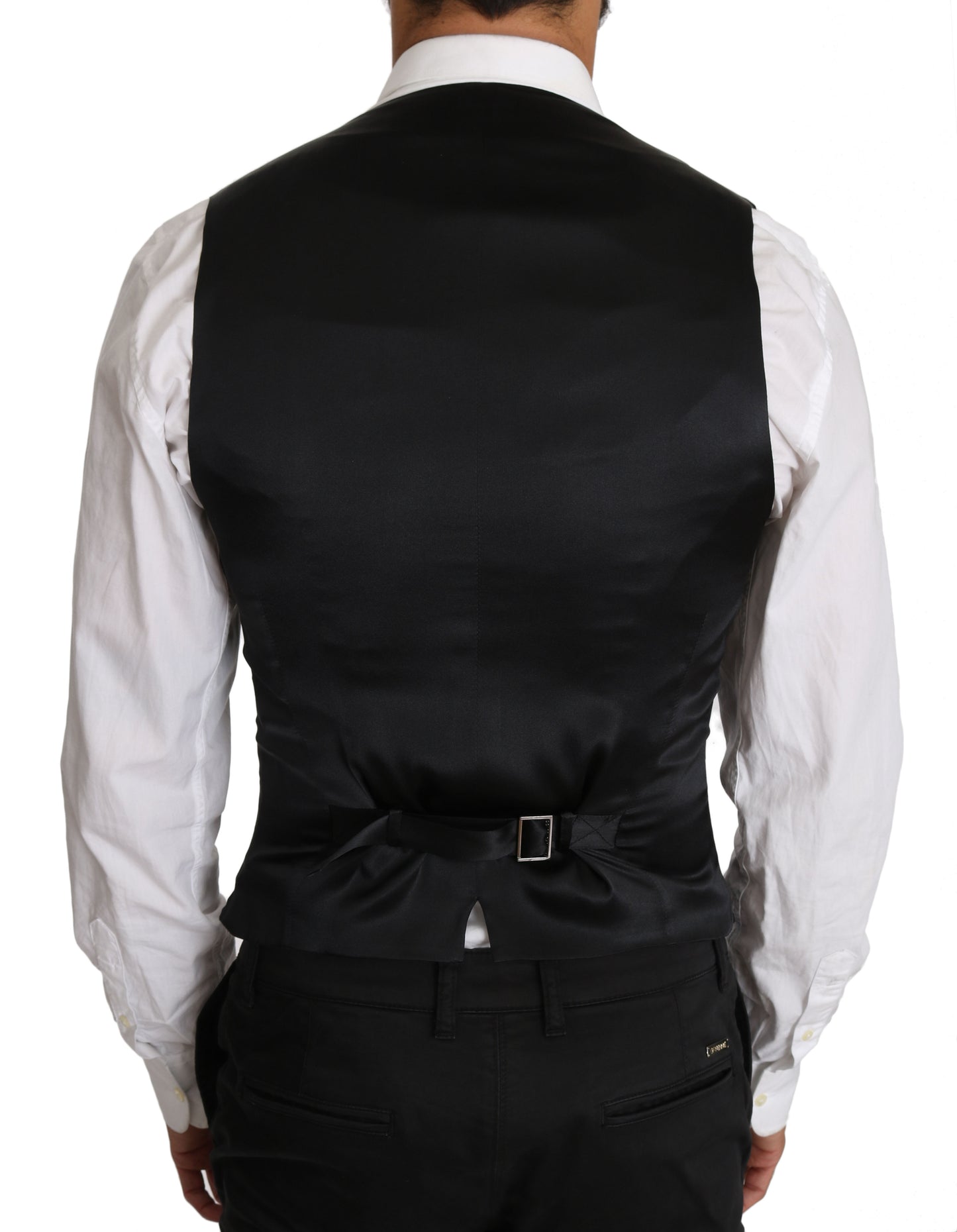 Dolce & Gabbana Sleek Double Breasted Slim Fit Wool Vest Dolce & Gabbana