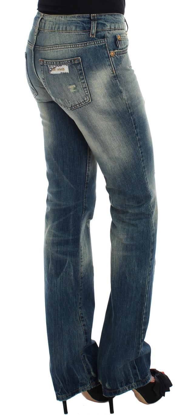 Cavalli Sleek Flair Leg Low Waist Denim Cavalli