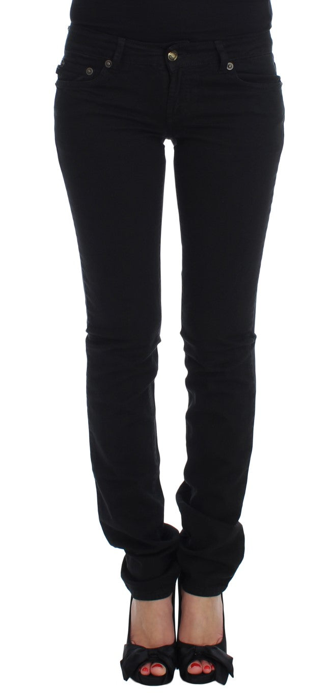 Cavalli Chic Slim Skinny Black Jeans Cavalli