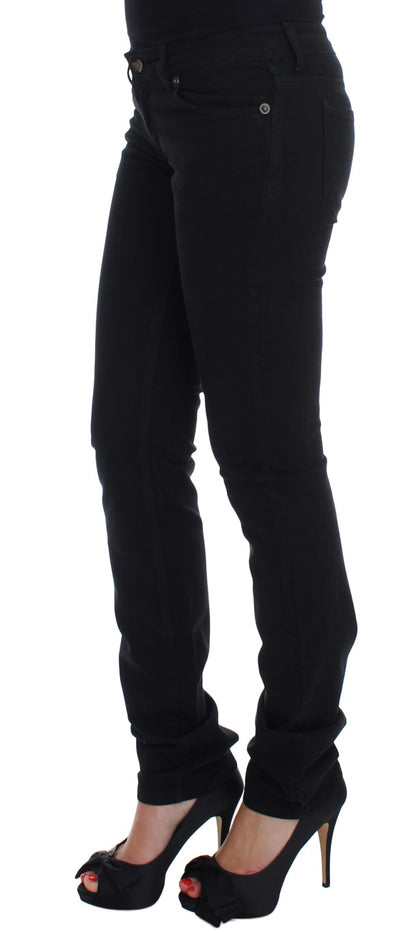 Cavalli Chic Slim Skinny Black Jeans Cavalli