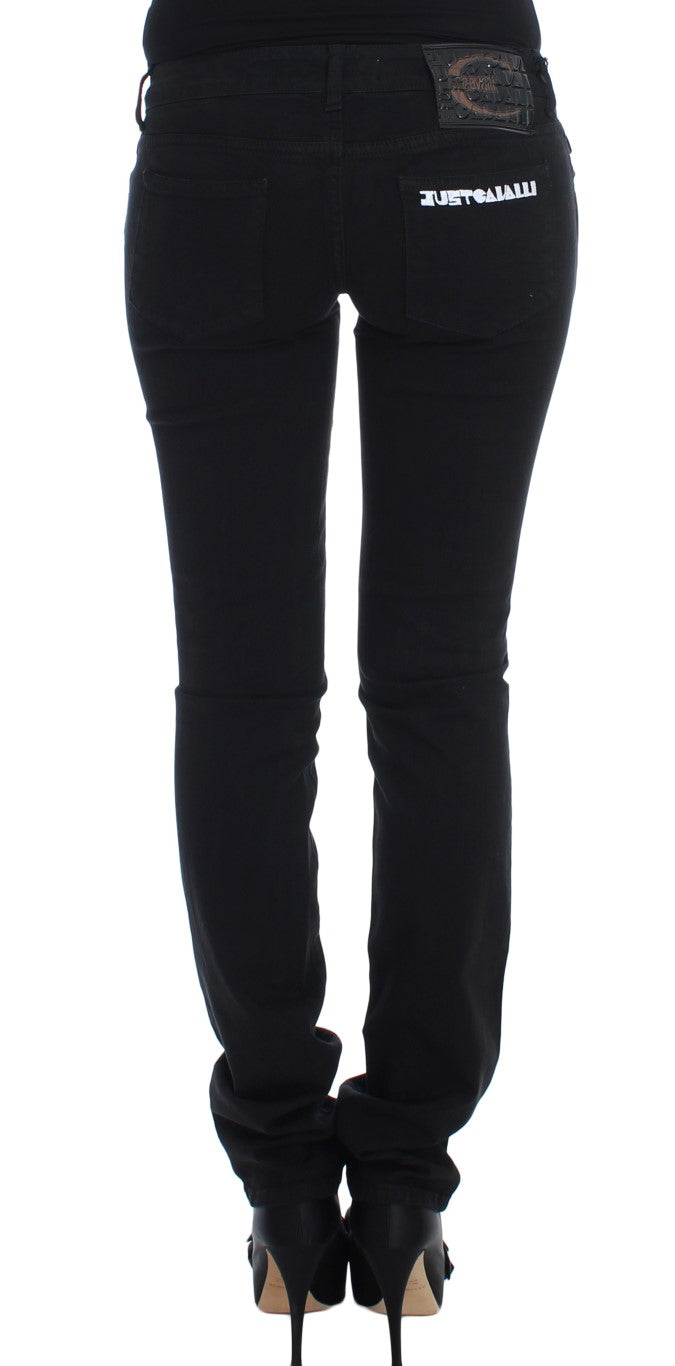 Cavalli Chic Slim Skinny Black Jeans Cavalli