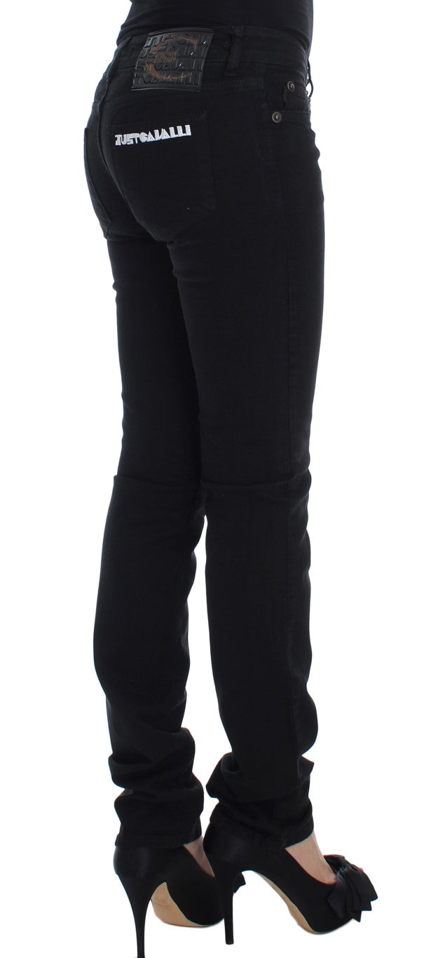 Cavalli Chic Slim Skinny Black Jeans Cavalli