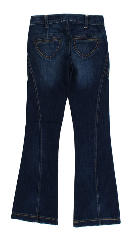 Cavalli Elegant Flare Leg Low Waist Denim Cavalli