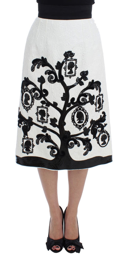 Dolce & Gabbana Elegant Floral Brocade High-Waist Skirt Dolce & Gabbana