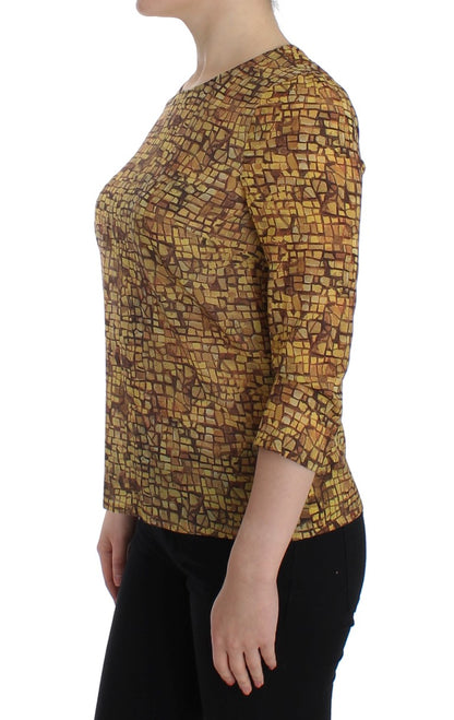 Dolce & Gabbana Sicilian Mosaic Print Silk Blouse Dolce & Gabbana