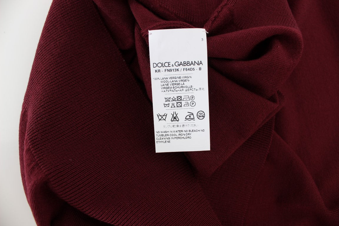 Dolce & Gabbana Elegant Red Wool Sleeveless Pullover Vest Dolce & Gabbana