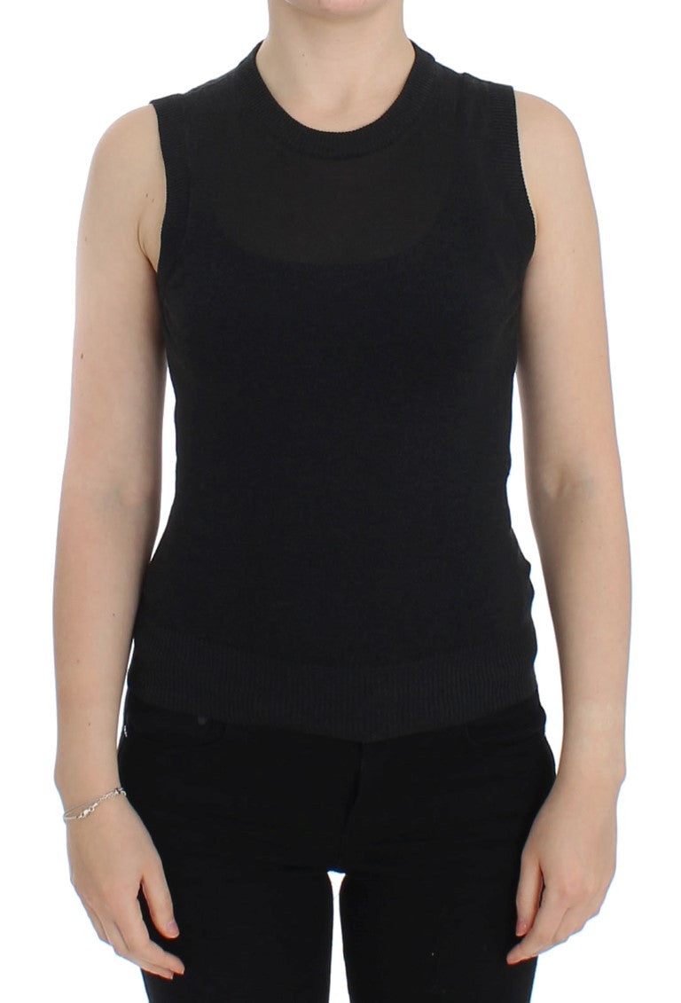 Dolce & Gabbana Elegant Black Sleeveless Pullover Vest Dolce & Gabbana