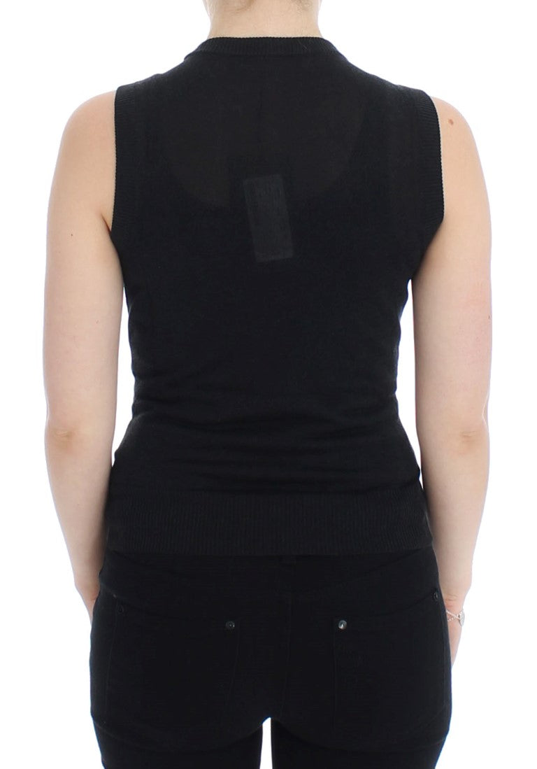 Dolce & Gabbana Elegant Black Sleeveless Pullover Vest Dolce & Gabbana