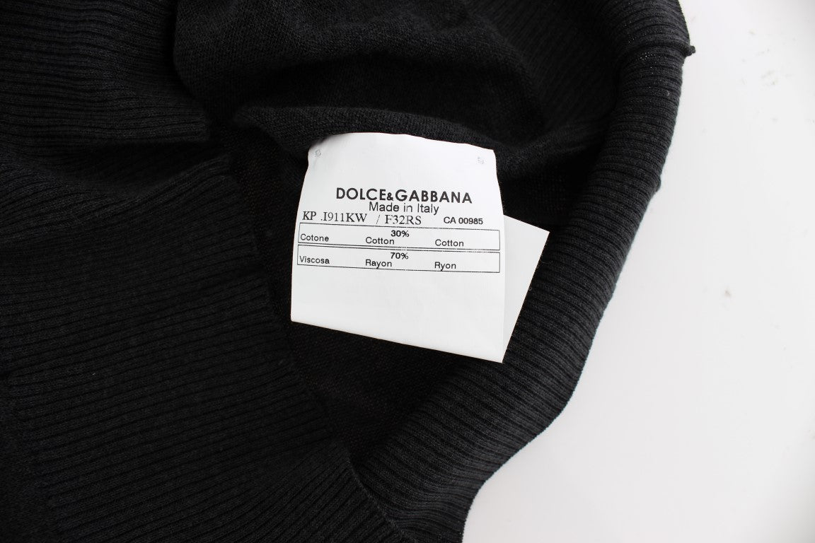 Dolce & Gabbana Elegant Black Sleeveless Pullover Vest Dolce & Gabbana