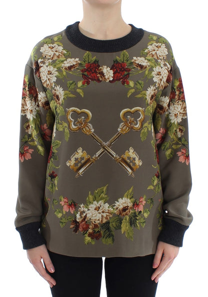 Dolce & Gabbana Enchanted Sicily Silk Crewneck Blouse Dolce & Gabbana