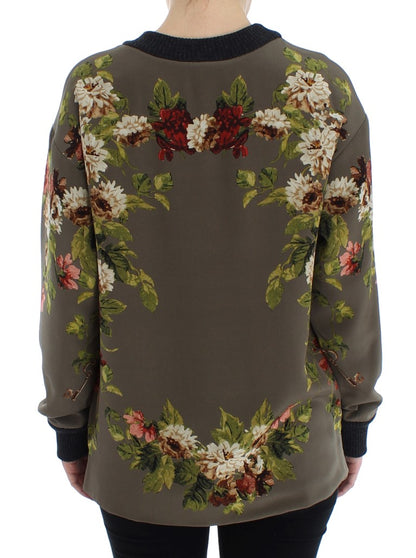 Dolce & Gabbana Enchanted Sicily Silk Crewneck Blouse Dolce & Gabbana