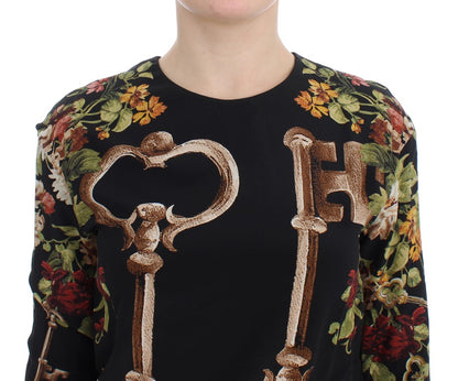 Dolce & Gabbana Elegant Medieval Print Silk Blouse Dolce & Gabbana