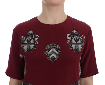 Dolce & Gabbana Enchanted Sicily Silk Blouse with Knight Print Dolce & Gabbana