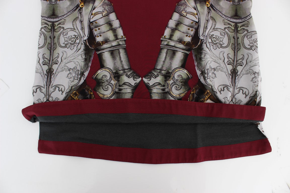 Dolce & Gabbana Enchanted Sicily Silk Blouse with Knight Print Dolce & Gabbana