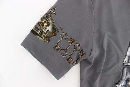 Dolce & Gabbana Enchanted Sicily Silk Blouse with Knight Print Dolce & Gabbana