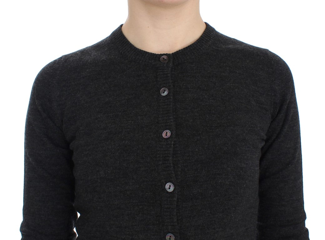 Dolce & Gabbana Elegant Gray Wool Cardigan Sweater Dolce & Gabbana