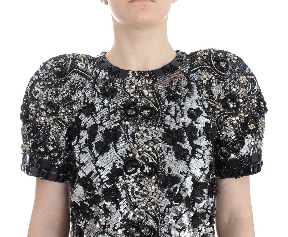 Dolce & Gabbana Crystal Embellished Knight Inspired Top Dolce & Gabbana