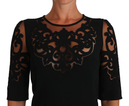 Dolce & Gabbana Elegant Black Cut-Out Detail Dress Dolce & Gabbana