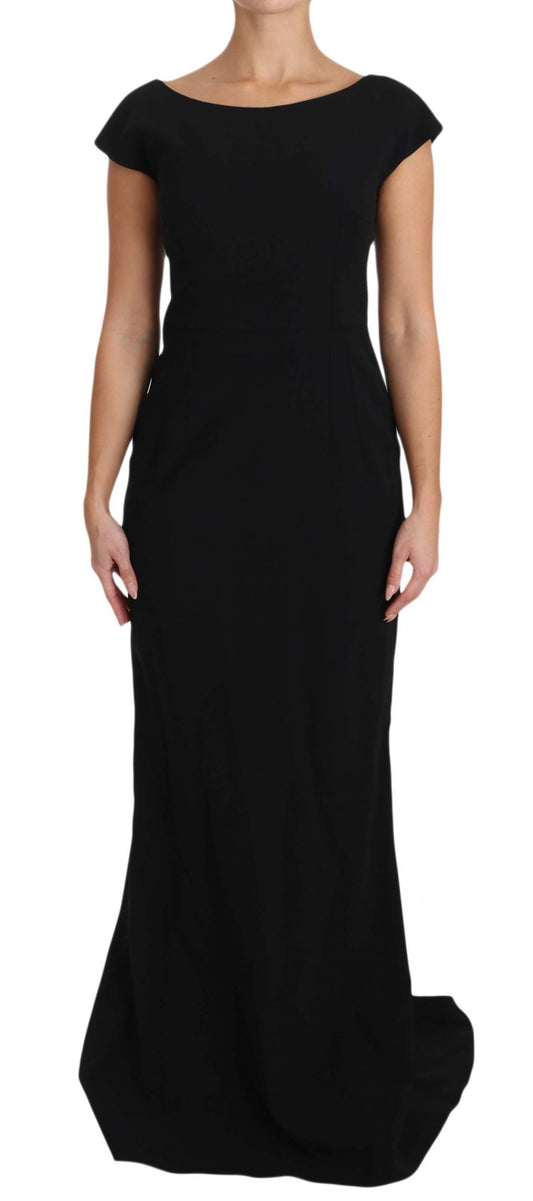 Dolce & Gabbana Elegant Black Maxi Sheath Dress Dolce & Gabbana