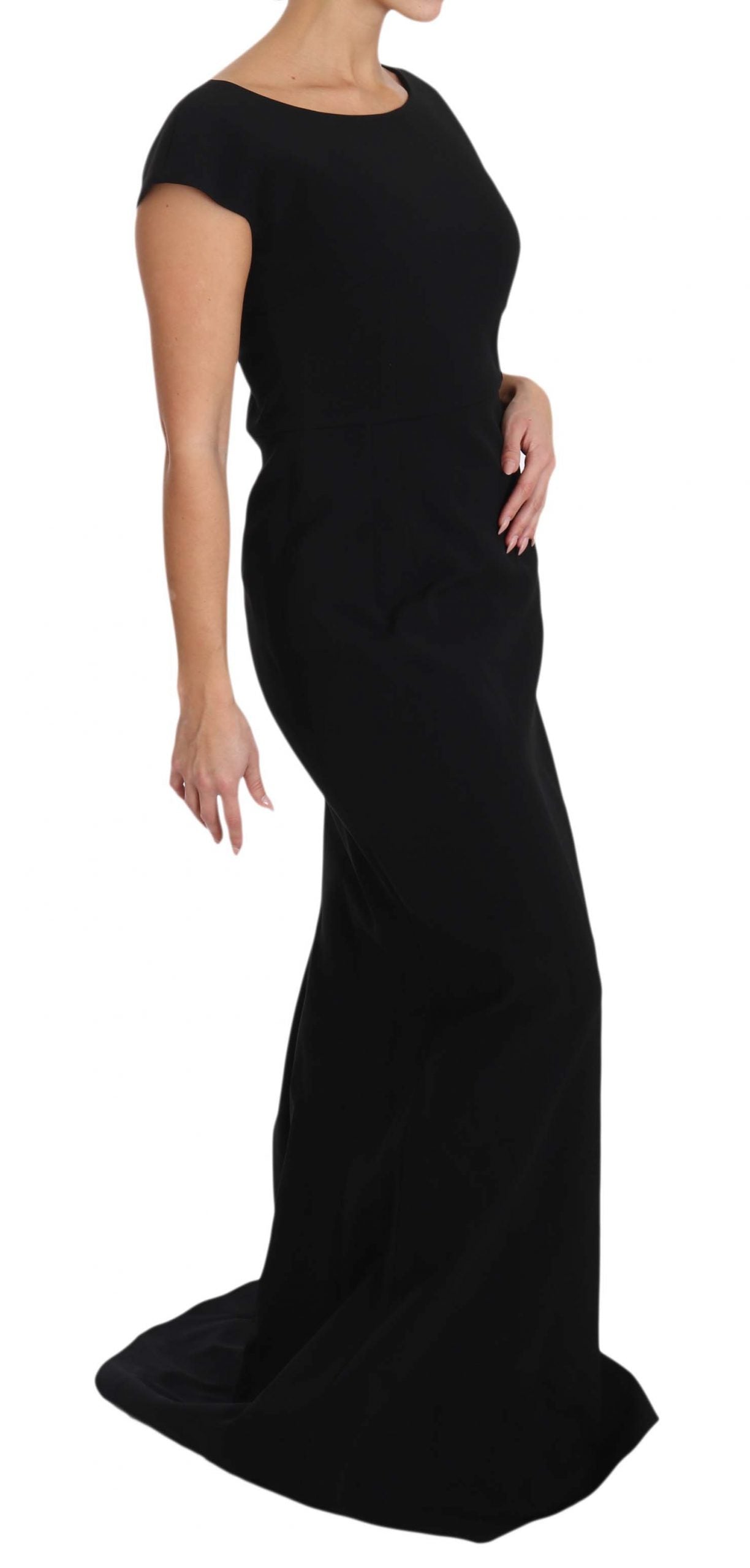 Dolce & Gabbana Elegant Black Maxi Sheath Dress Dolce & Gabbana