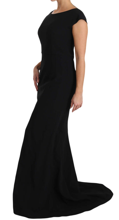 Dolce & Gabbana Elegant Black Maxi Sheath Dress Dolce & Gabbana