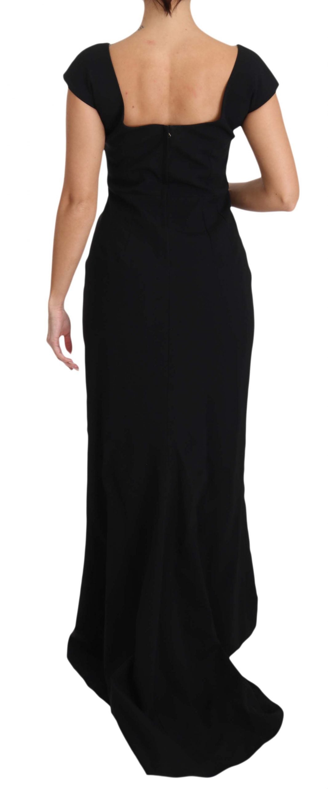 Dolce & Gabbana Elegant Black Maxi Sheath Dress Dolce & Gabbana