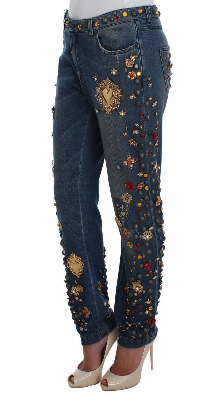 Dolce & Gabbana Enchanted Sicily Embellished Boyfriend Jeans Dolce & Gabbana