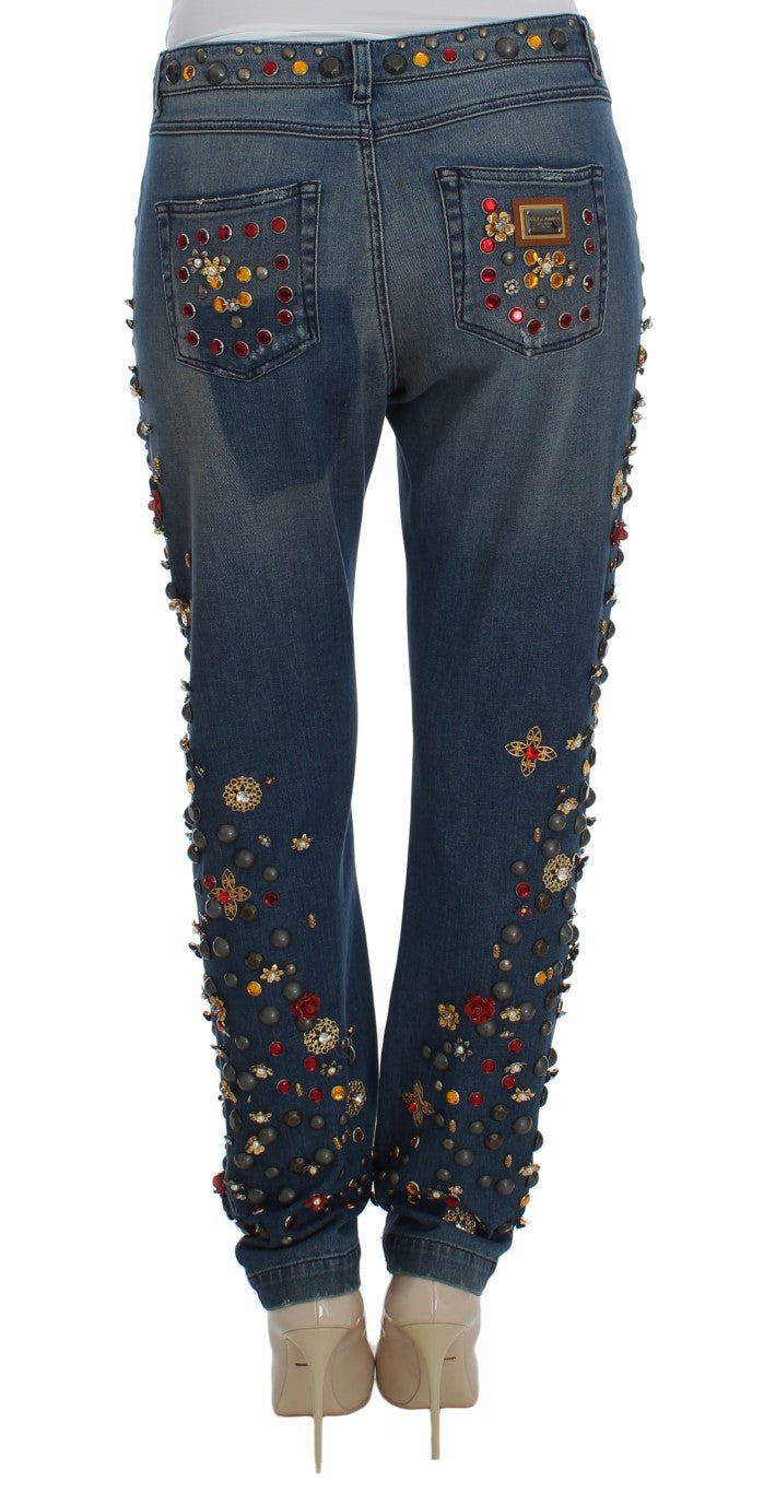 Dolce & Gabbana Enchanted Sicily Embellished Boyfriend Jeans Dolce & Gabbana