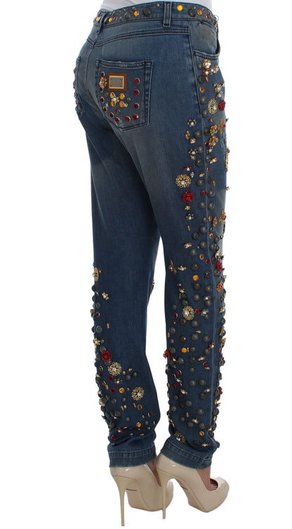 Dolce & Gabbana Enchanted Sicily Embellished Boyfriend Jeans Dolce & Gabbana