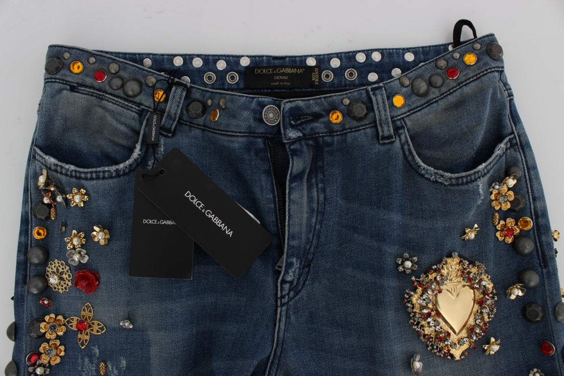 Dolce & Gabbana Enchanted Sicily Embellished Boyfriend Jeans Dolce & Gabbana