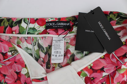 Dolce & Gabbana Multicolor Floral Silk Capri Pants Dolce & Gabbana