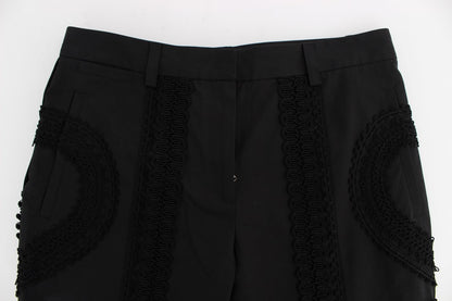 Dolce & Gabbana Elegant Black Torero Capri Pants Dolce & Gabbana