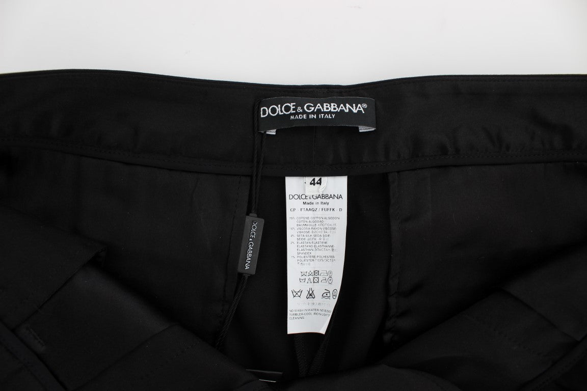 Dolce & Gabbana Elegant Black Torero Capri Pants Dolce & Gabbana