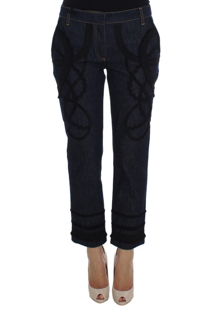 Dolce & Gabbana Embroidered Capri Jeans for Elegant Styling Dolce & Gabbana