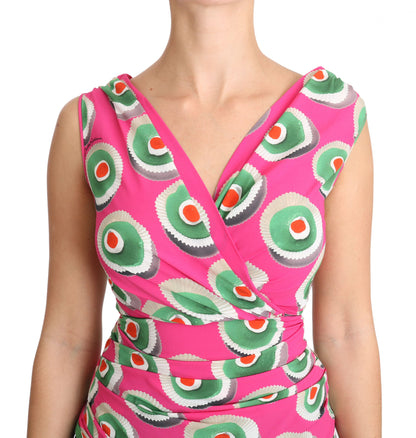 Dolce & Gabbana Sicilian Cake Print Sleeveless Silk Top Dolce & Gabbana