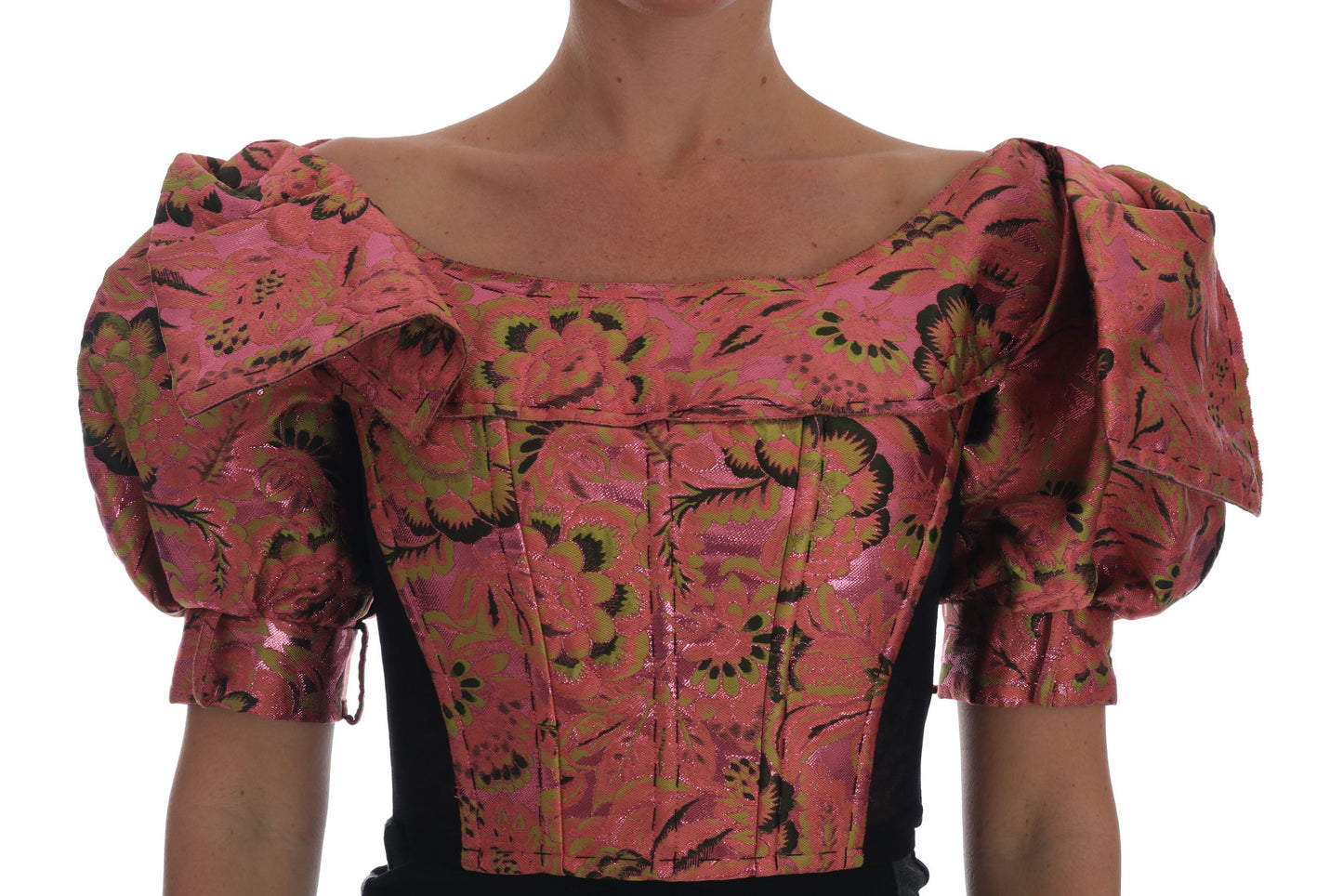 Dolce & Gabbana Ethereal Puff Sleeve Cropped Top Dolce & Gabbana