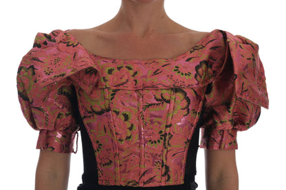 Dolce & Gabbana Ethereal Puff Sleeve Cropped Top Dolce & Gabbana