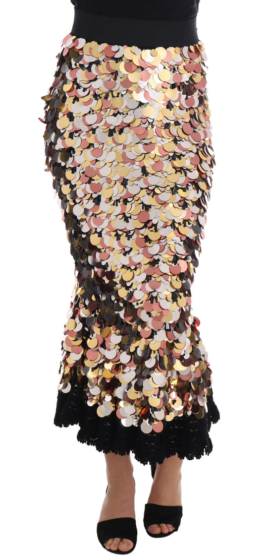 Dolce & Gabbana Sequin Embellished High-Waist Pencil Skirt Dolce & Gabbana