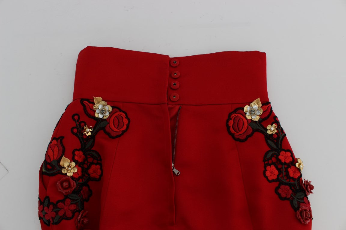 Dolce & Gabbana Enchanted Sicily Embroidered Silk Shorts Dolce & Gabbana