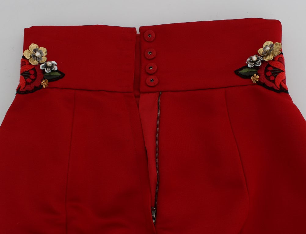 Dolce & Gabbana Enchanted Sicily Crystal-Embellished Silk Shorts Dolce & Gabbana