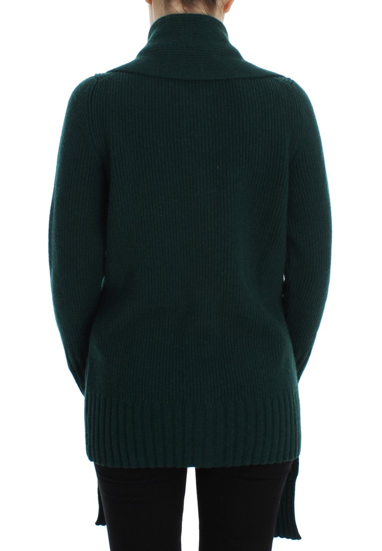 Dolce & Gabbana Elegant Green Cashmere Cardigan Sweater Dolce & Gabbana