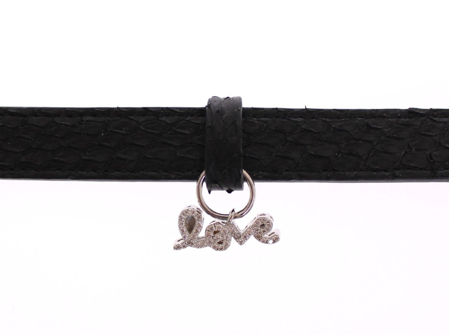 Nialaya Exquisite Black Snakeskin Silver Bracelet Nialaya