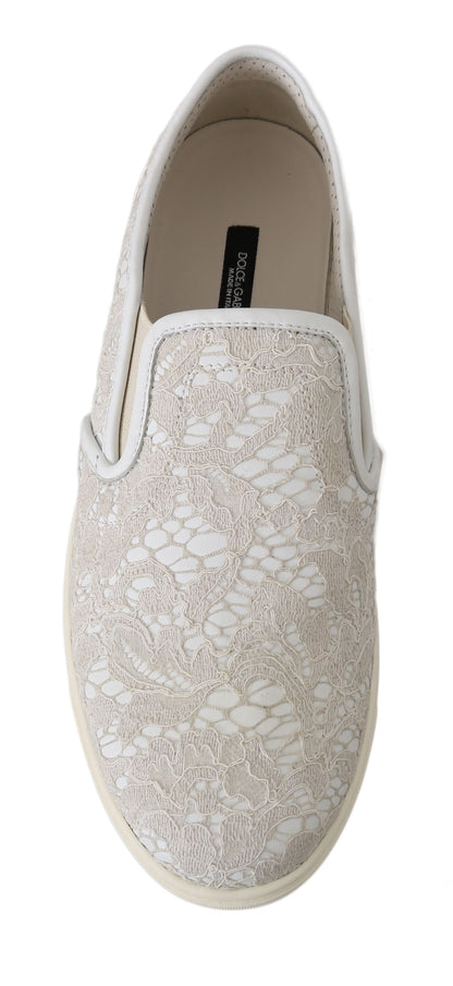 Dolce & Gabbana Elegant Off White Loafers for Ladies Dolce & Gabbana