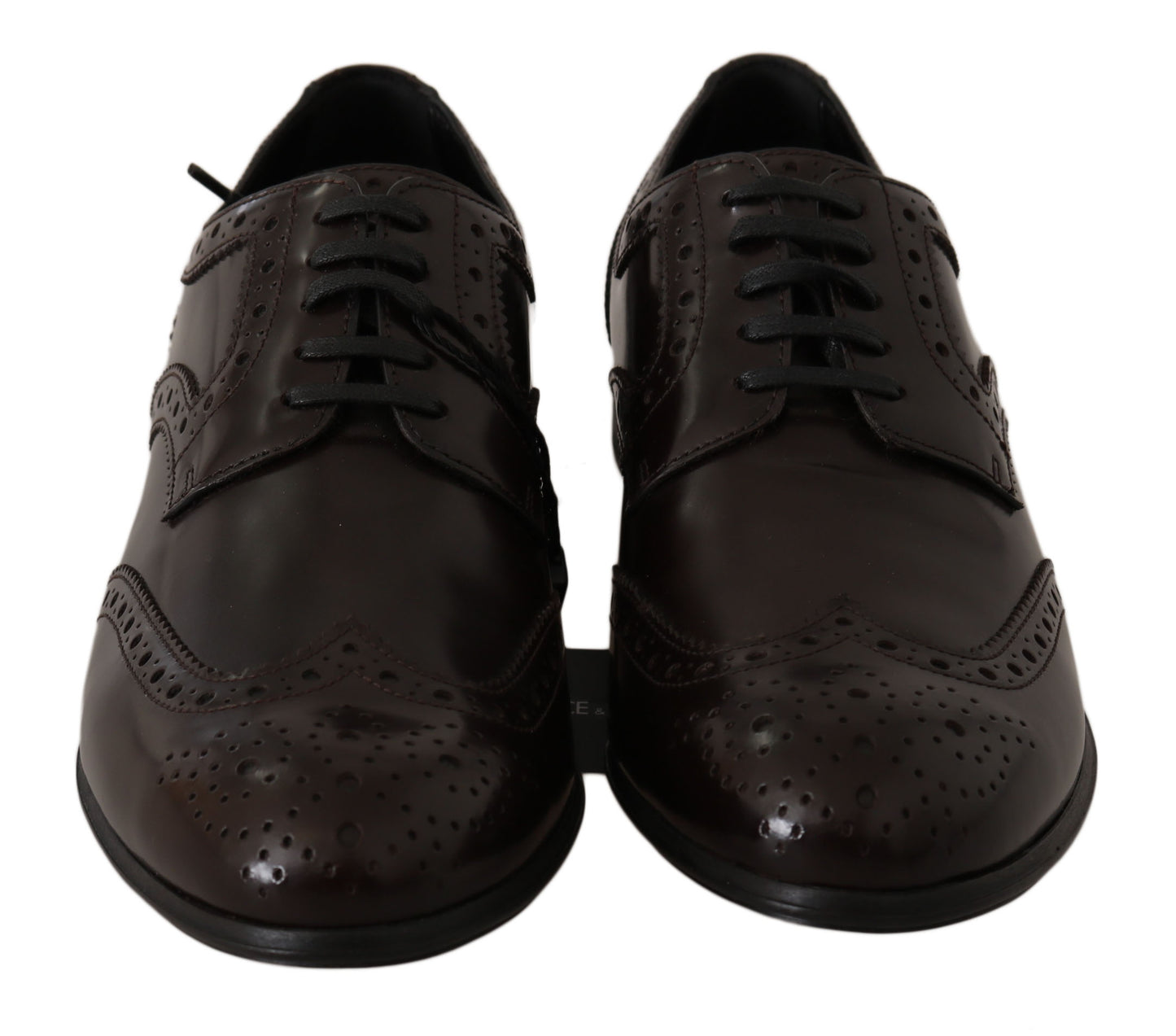 Dolce & Gabbana Elegant Brown Leather Oxford Flats Dolce & Gabbana