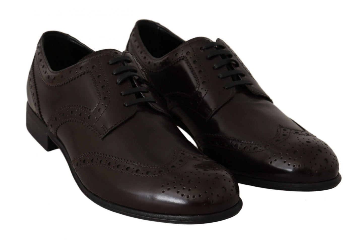 Dolce & Gabbana Elegant Brown Leather Oxford Flats Dolce & Gabbana