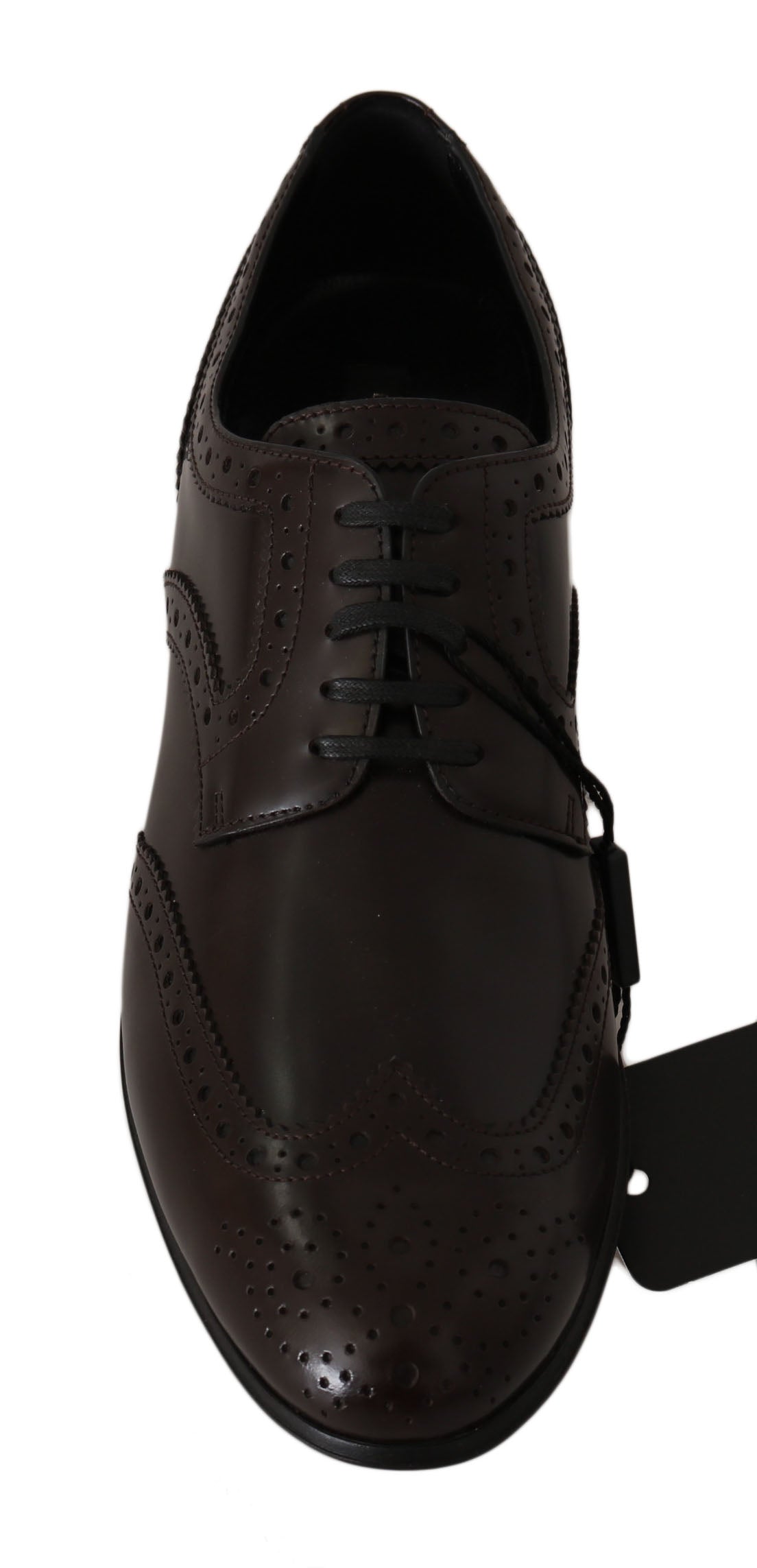 Dolce & Gabbana Elegant Brown Leather Oxford Flats Dolce & Gabbana