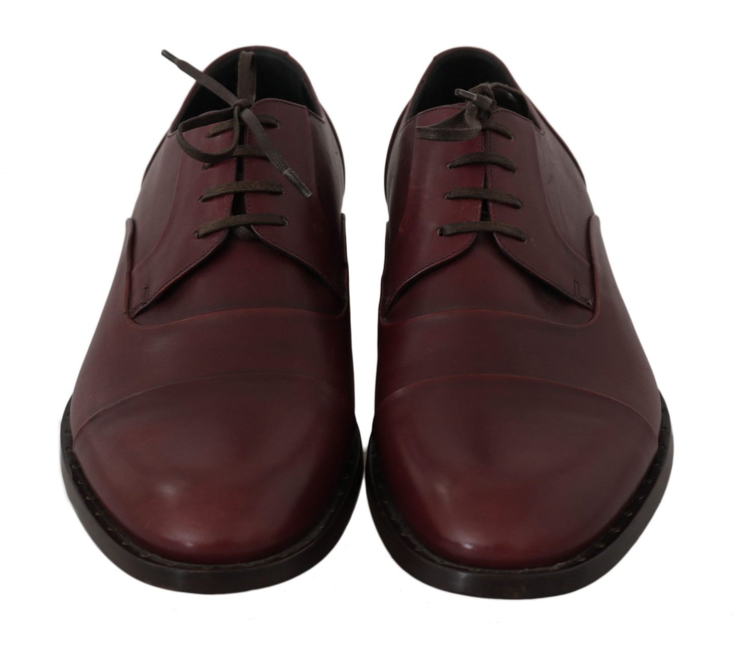 Dolce & Gabbana Elegant Bordeaux Leather Dress Shoes Dolce & Gabbana