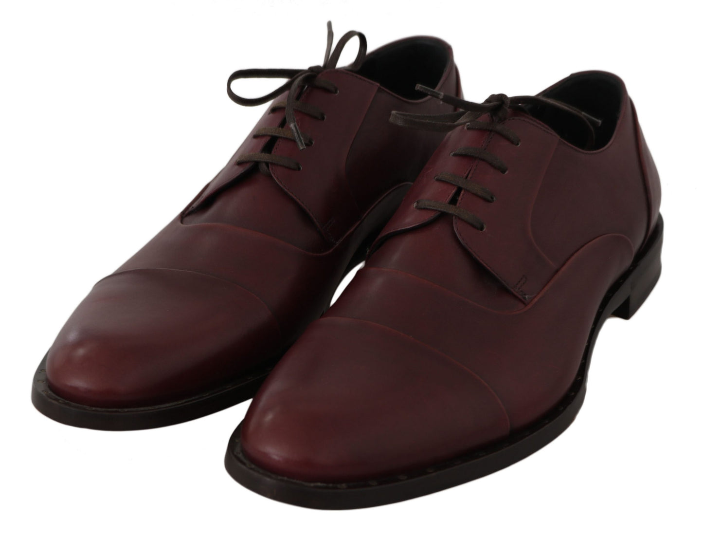 Dolce & Gabbana Elegant Bordeaux Leather Dress Shoes Dolce & Gabbana